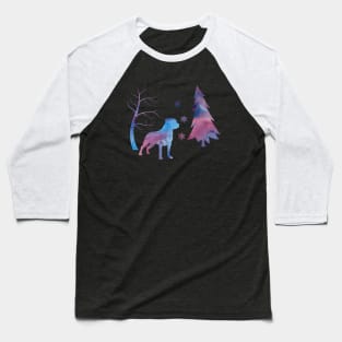 Rottweiler Winter Art With Snowflakes Baseball T-Shirt